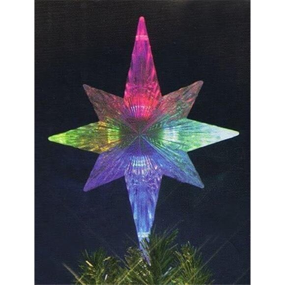 KSA 11" Lighted LED Color Changing Star Christmas Tree Topper - Multi Lights - Picture 1 of 4